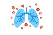 Human Lungs Infection Coronavirus on