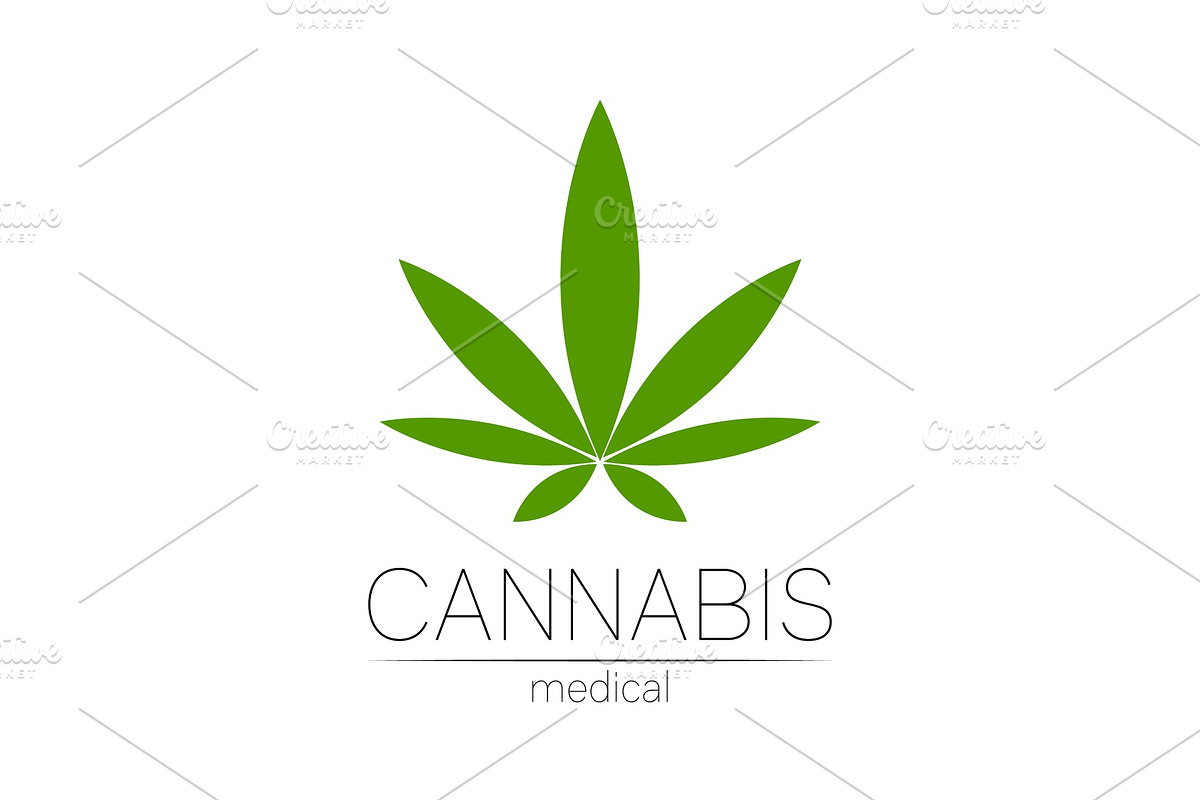 Cannabis vector logotype for in Objects - product preview 8