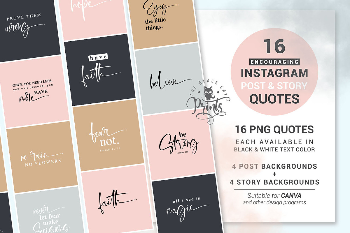 Encouraging Insta Post Story Quotes in Instagram Templates - product preview 8