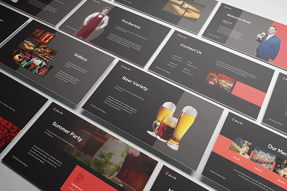 Pub & Bar Google Slides Template in Google Slides Templates - product preview 7