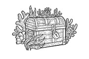 treasure chest on bottom of ocean