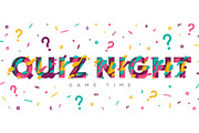 Quiz night typography design