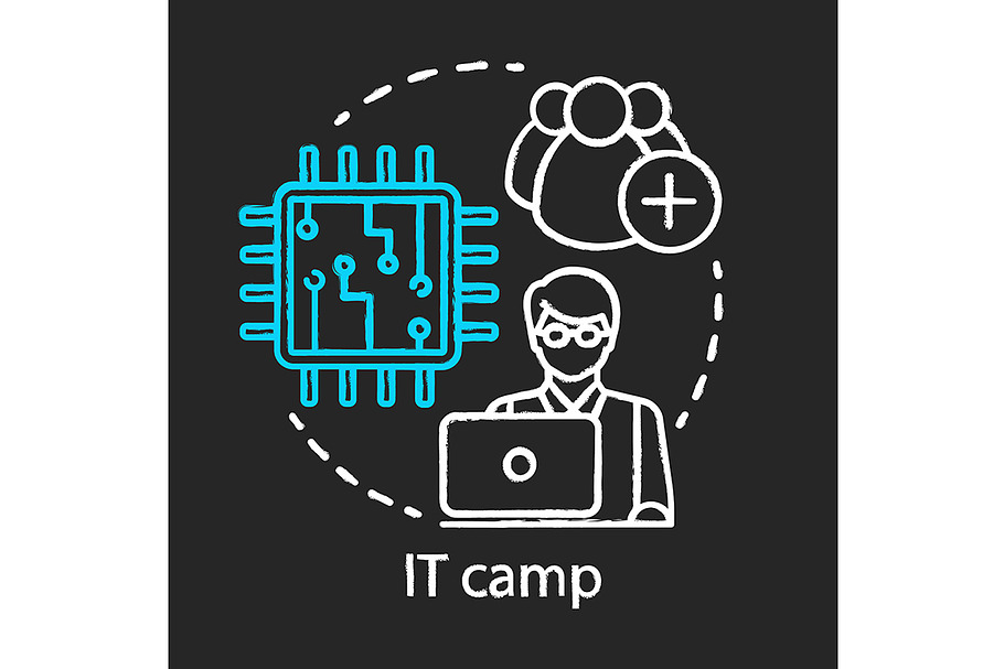 Information technology camp icon