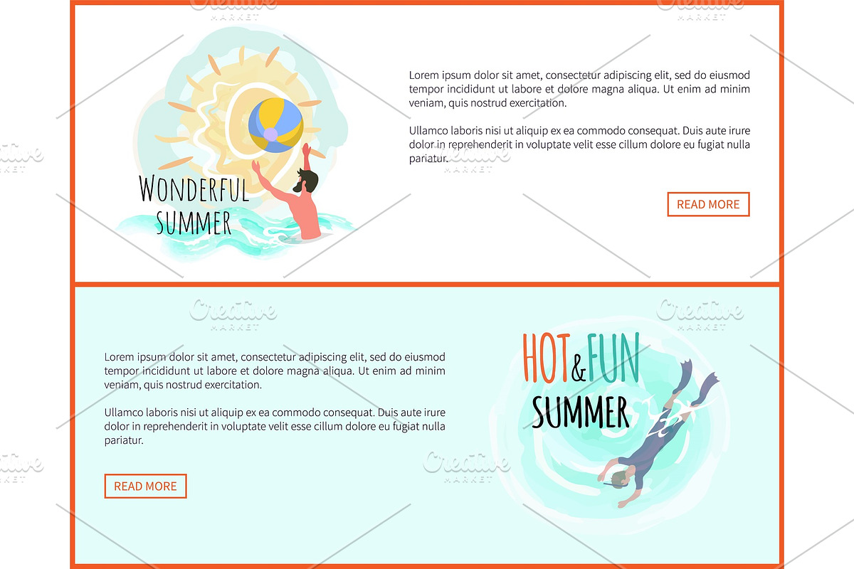 Wonderful Summer Waterpolo and Scuba in Illustrations - product preview 8
