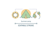 Summer camp concept icon