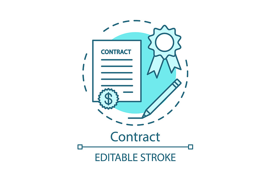 Contract concept icon