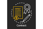 Contract chalk icon