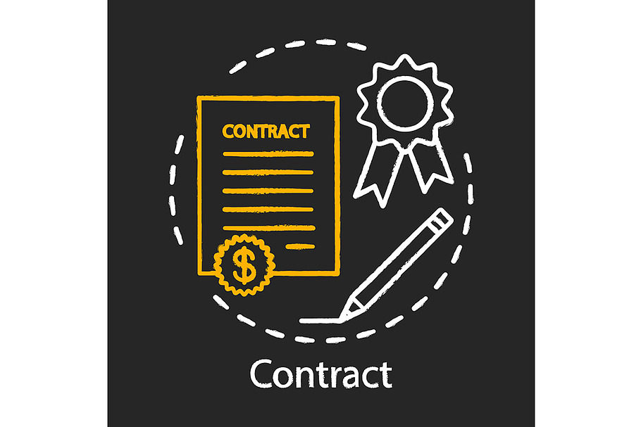 Contract chalk icon