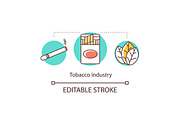 Tobacco industry concept icon