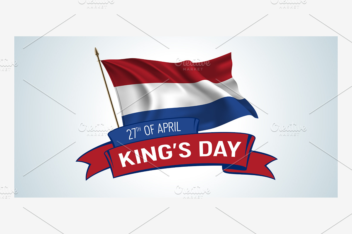 Netherlands King's day vector card in Illustrations - product preview 8
