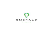 emerald diamond logo vector icon