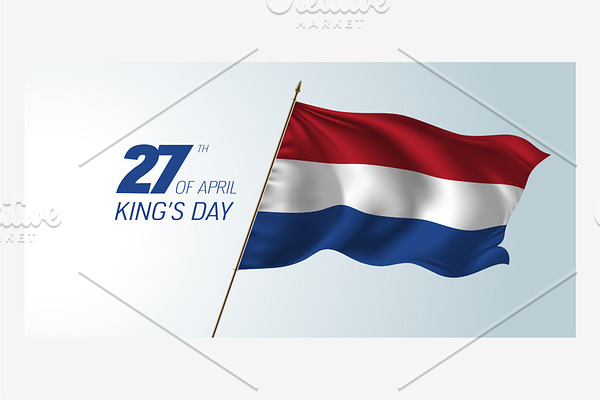 Netherlands happy King's day vector