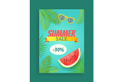 Summer Sale Vector Banner Promotion