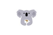 koala coffee mug logo vector icon