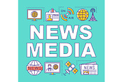 News media word concepts banner