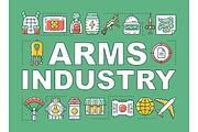 Arms industry word concepts banner