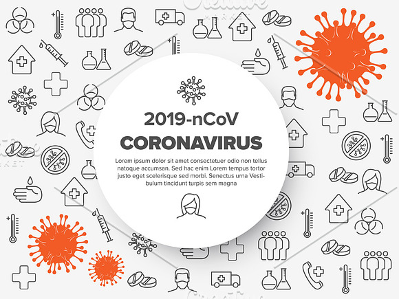 Coronavirus flyers banners icons set in Flyer Templates - product preview 4