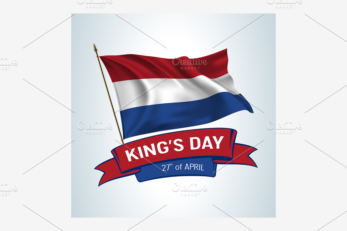 Netherlands King's day vector card in Illustrations - product preview 8