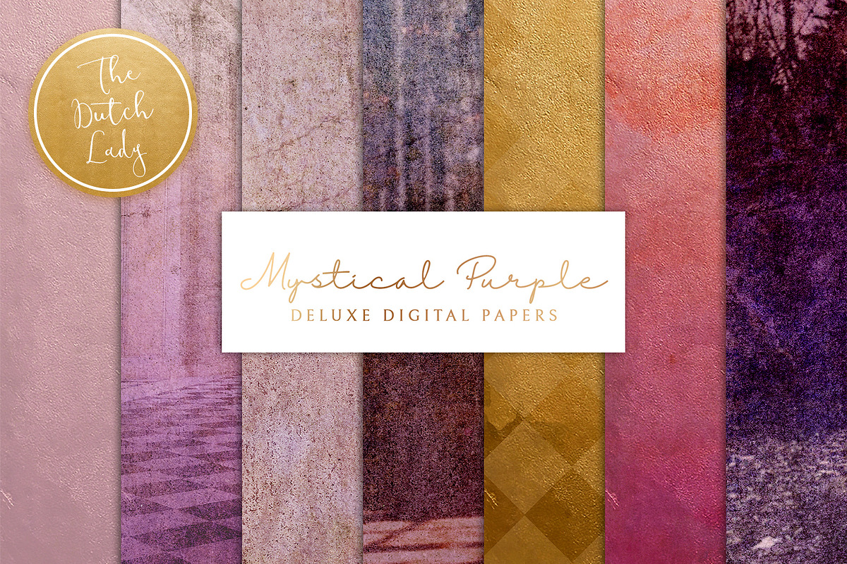 Mystical Purple Digital Backgrounds in Textures - product preview 8