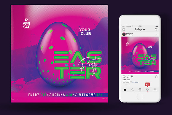 Easter Party Flyer in Flyer Templates - product preview 1