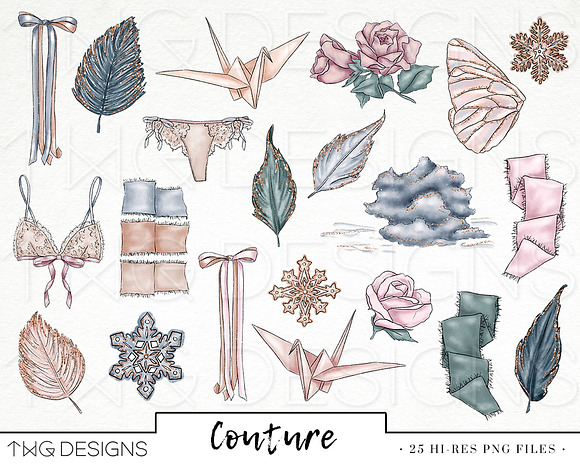 Whimsical Girly Clip Art Bundle in Illustrations - product preview 1