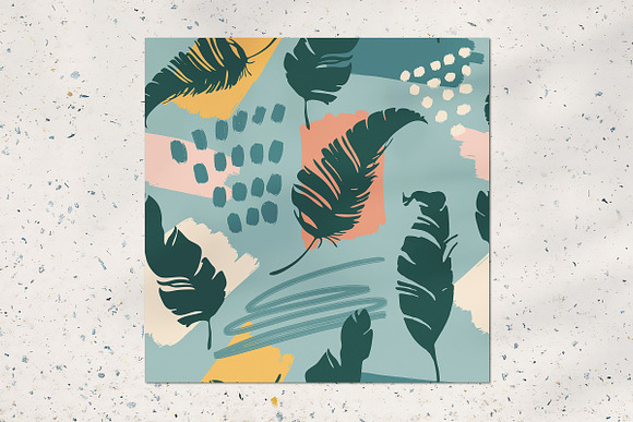 Banana leaves seamless pattern in Patterns - product preview 1