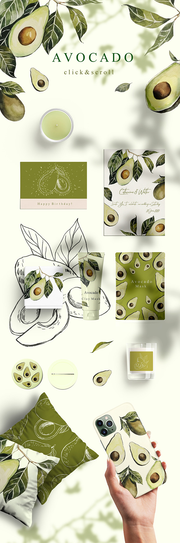 GREEN FLEUR & FRUITS-2 in 1 in Objects - product preview 5