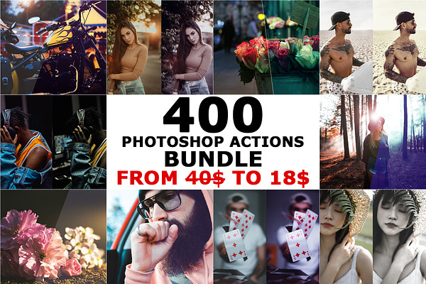 400 Modern Photoshop Actions Bundle