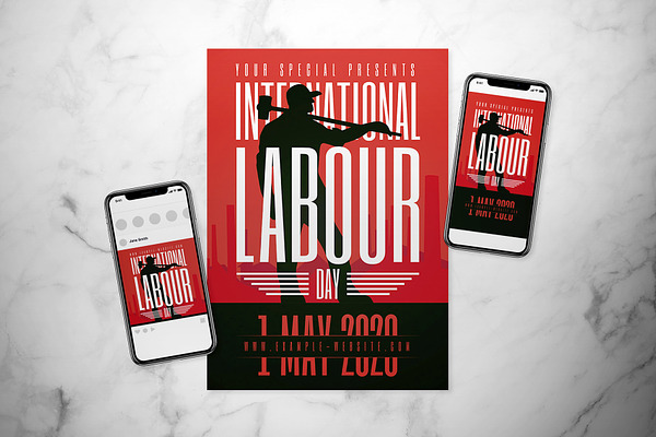 International Labour Day Flyer Set