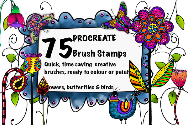 75 x Procreate Creative Brush Stamps