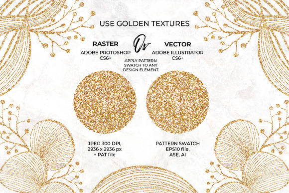 Gold & Black Waves. Lines, Flowers in Objects - product preview 7