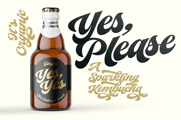 Yes Script - Groovy Retro Script in Script Fonts - product preview 1