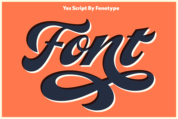 Yes Script - Groovy Retro Script in Script Fonts - product preview 10