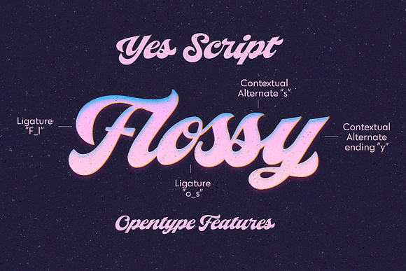 Yes Script - Groovy Retro Script in Script Fonts - product preview 12