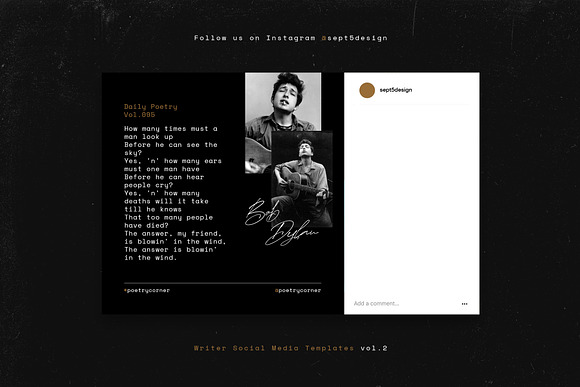Writers Social Media Templates Vol.2 in Instagram Templates - product preview 11