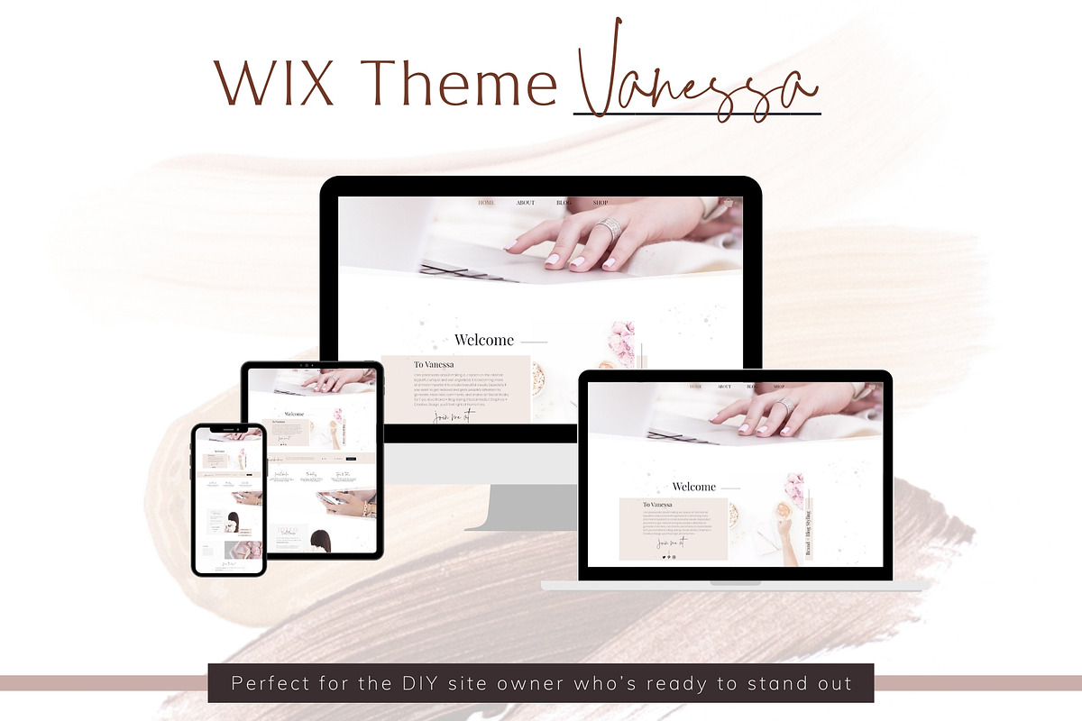 WIX Website template Vanessa in Themes - product preview 8