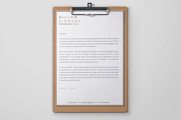3 Page Resume & Cv Template in Letter Templates - product preview 3