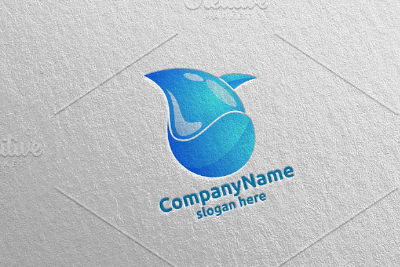 Water Drop and Cleaning Logo Design in Logo Templates - product preview 1