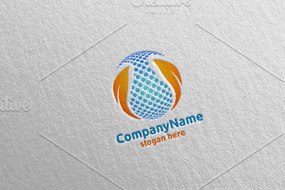 Water Drop and Cleaning Logo Design in Logo Templates - product preview 1