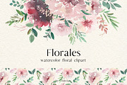 Florales Watercolor Flowers Clip Art