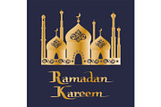 Ramadan Kareem Postcard with Mosque