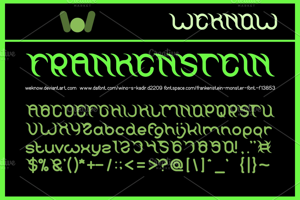 frankenstein monster font in Display Fonts - product preview 8