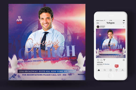 Church Conference Flyer in Flyer Templates - product preview 1