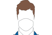 business man in face mask vector