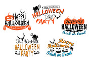 Halloween holiday party posters and