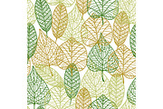 Seamless pattern of autumnal leaves