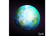 Realistic Earth planet Isolated