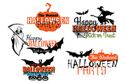 Halloween party designs set