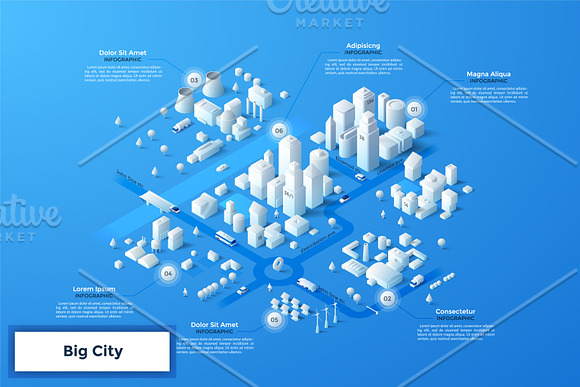 White Isometric City Builder in Objects - product preview 1