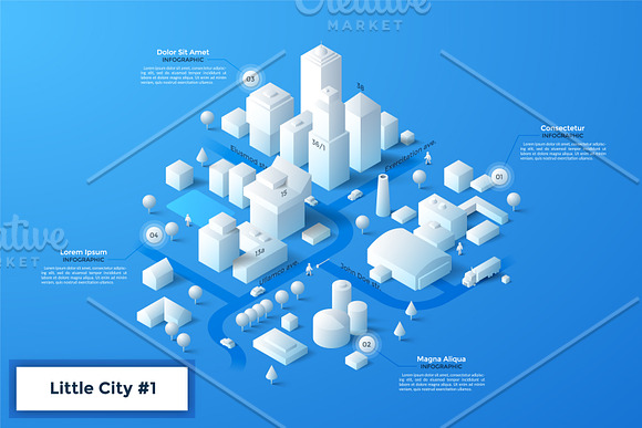 White Isometric City Builder in Objects - product preview 2